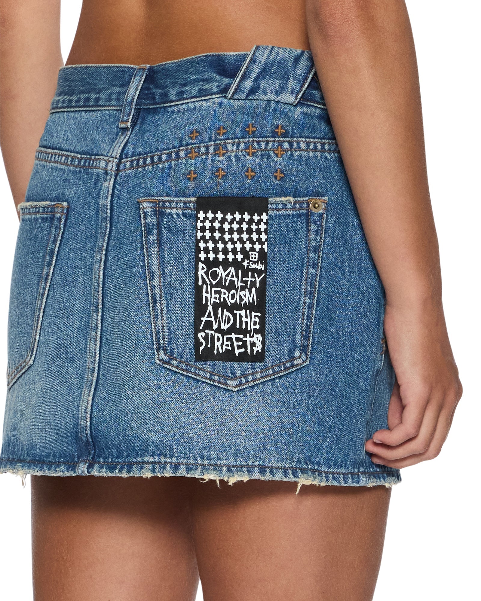 WOMENS  LOW RIDER MINI FLIP AGED RELAXED SKIRTS