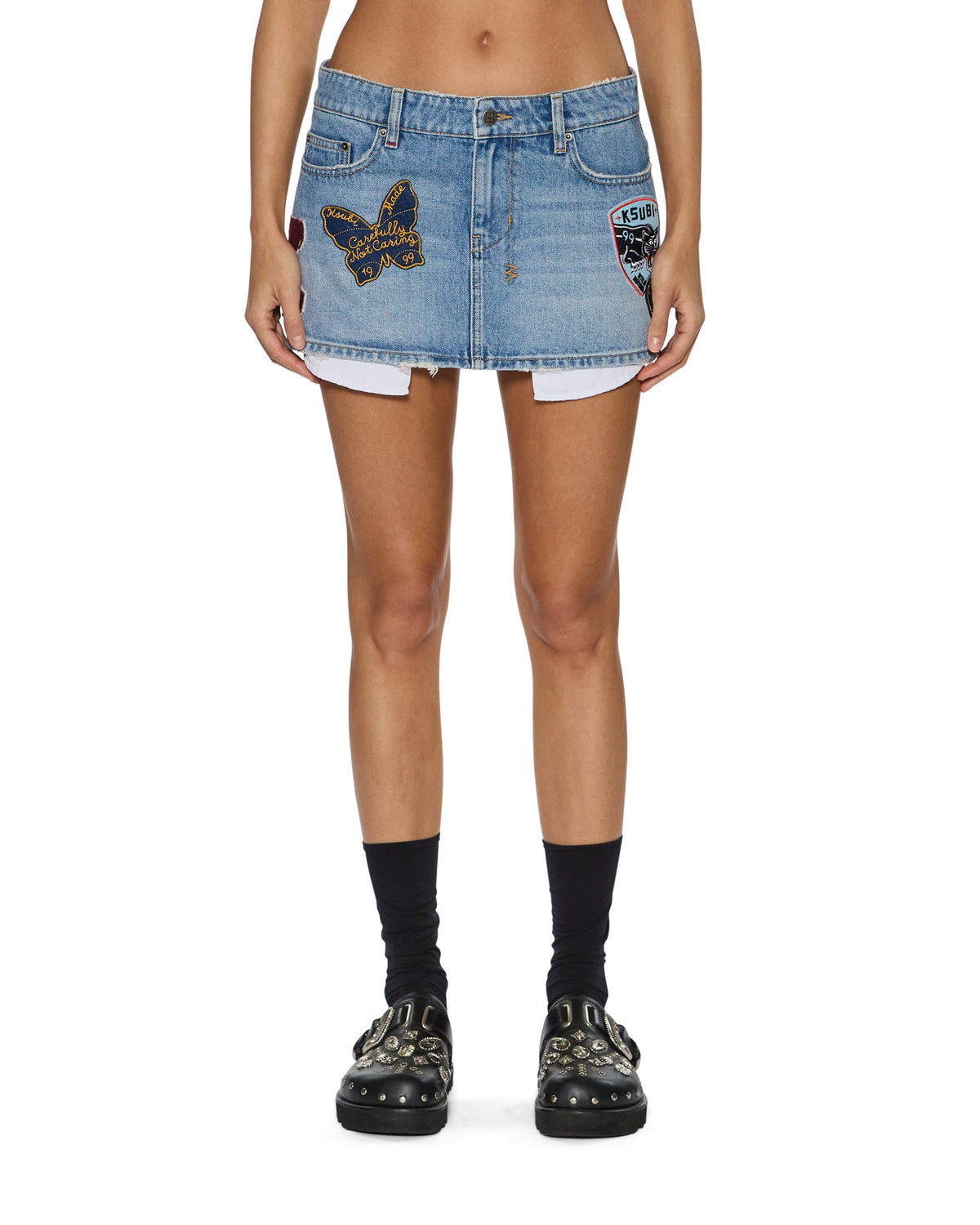 MICRO MINI SKIRT HORIZON PATCH