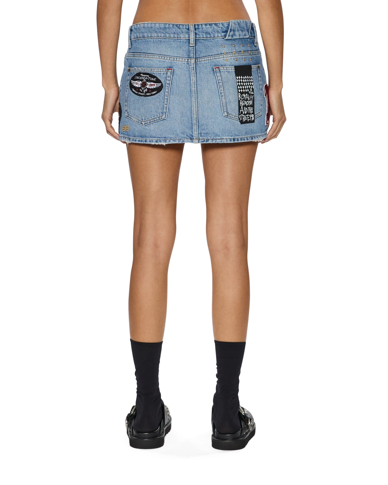 WOMENS  MICRO MINI SKIRT HORIZON PATCH REGULAR SKIRTS