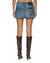 WOMENS  MICRO MINI SKIRT TEXAS BLUE STUDDED REGULAR SKIRTS