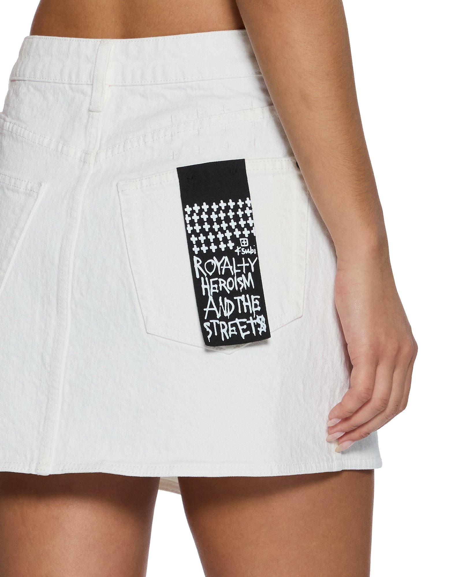 WOMENS  RAP SKIRT CURVE ECRU A LINE SKIRTS