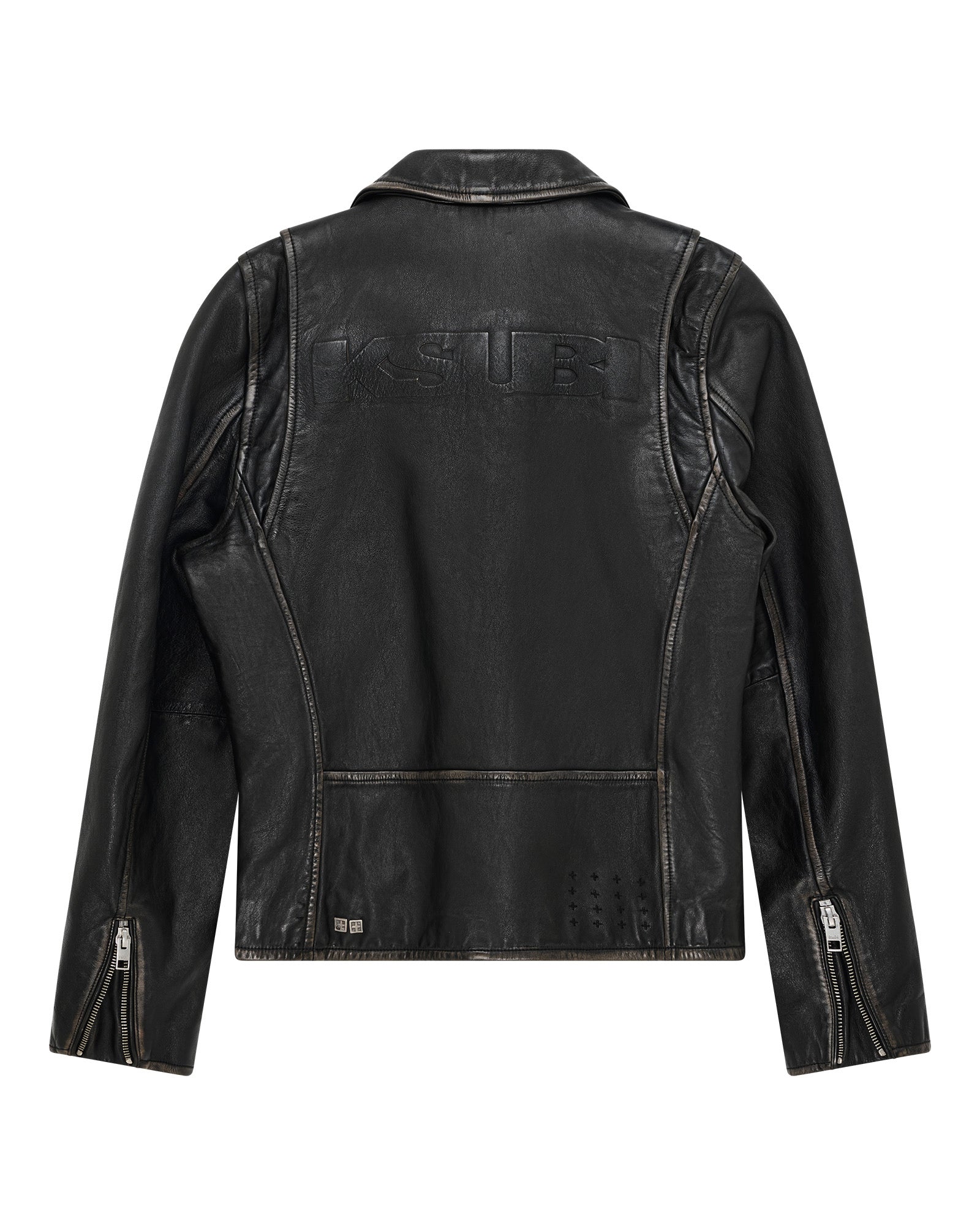 MENS  SOTT CAPITOL LEATHER JACKET BLACK REGULAR JACKETS