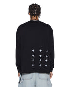 MENS PLATED LS TEE BLACK TEES