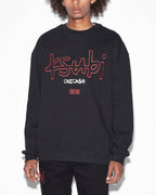 MENS CHICAGO 4X4 BIGGIE CREW JET BLACK FLEECE