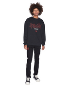 MENS CHICAGO 4X4 BIGGIE CREW JET BLACK FLEECE