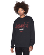 MENS CHICAGO 4X4 BIGGIE CREW JET BLACK FLEECE