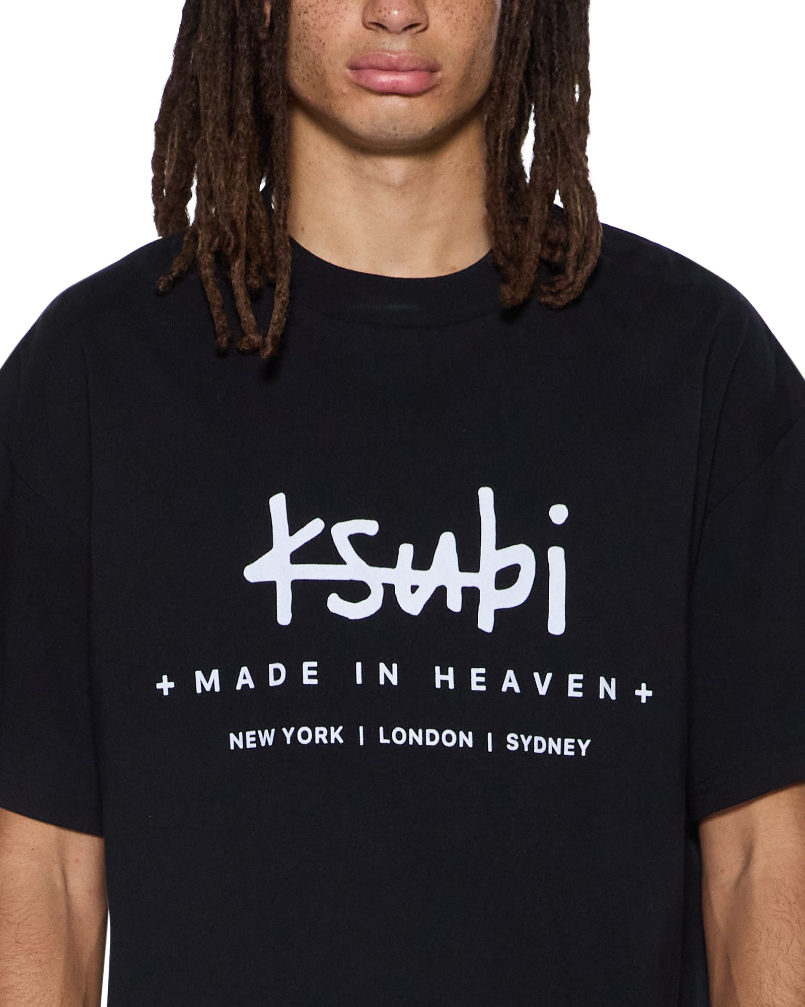 MENS  PLATED EKCESS SS TEE JET BLACK OVERSIZED TEES