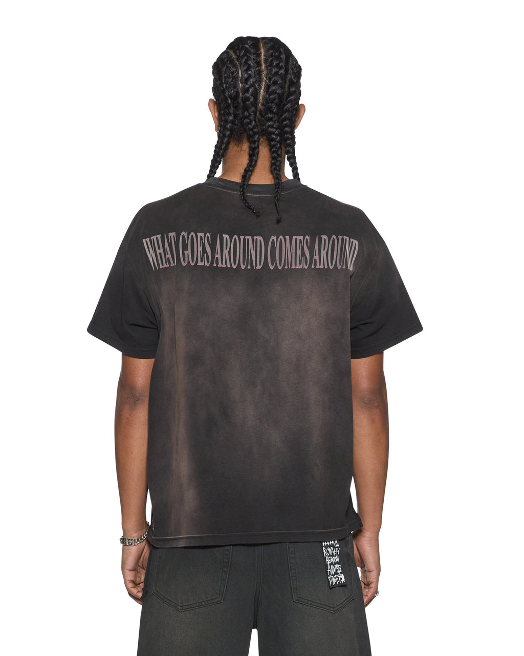 MENS H.W.R SID SS TEE SUNBLEACH BLACK TEES