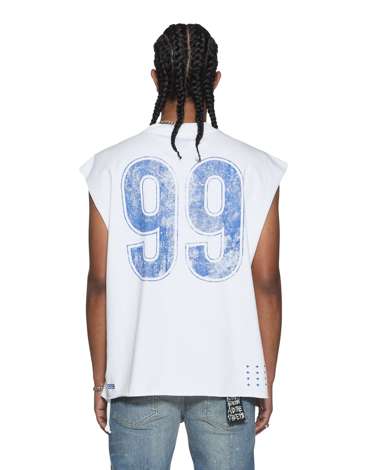 MENS KLASSE EKCESS CUT OFF TANK TRU WHITE TEES