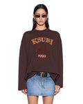KSUBI RANCH ALTAR BOYFRIEND LS TEE CHOC