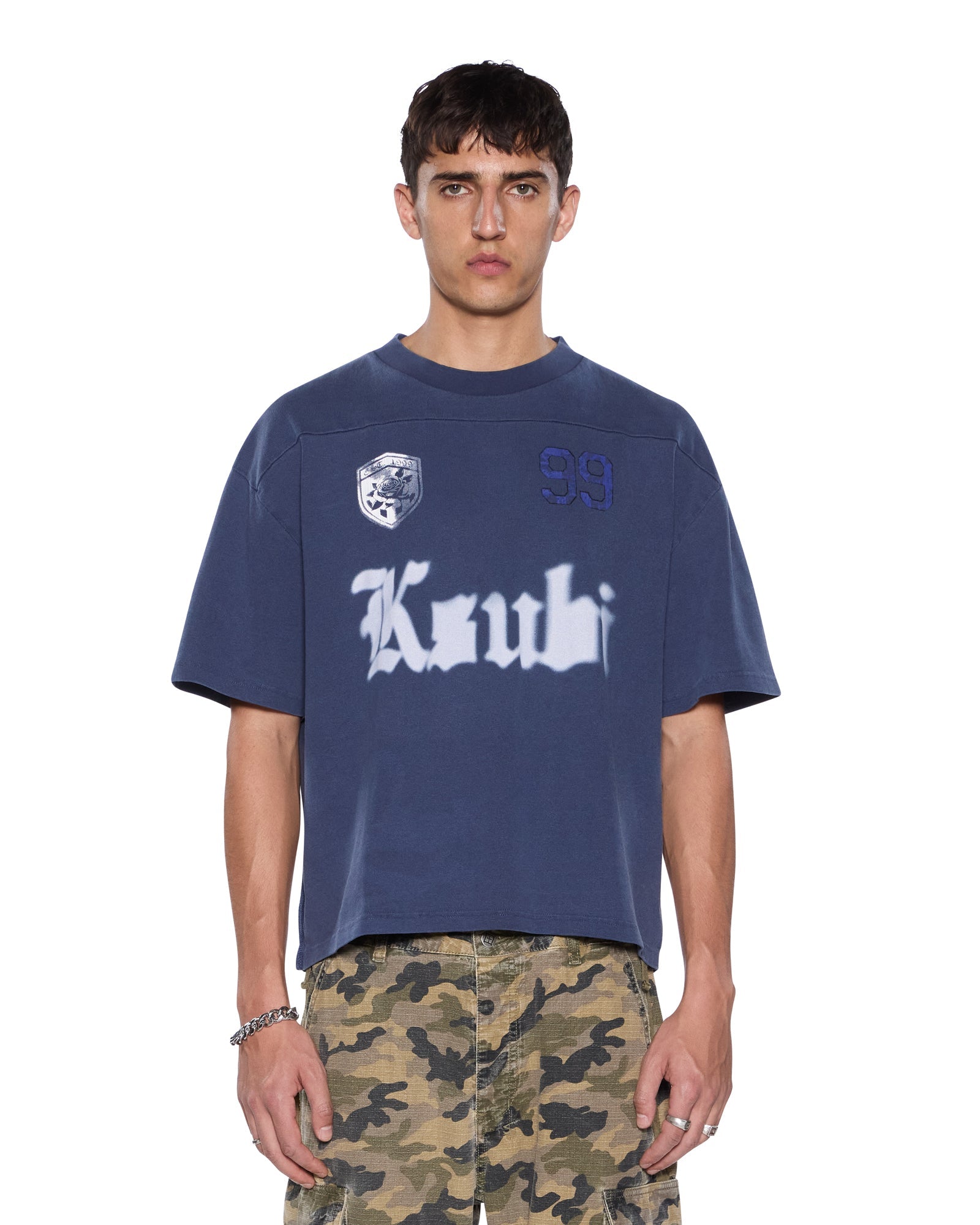 MENS  UTOPIA HALEN SS TEE NAVY BOXY TEES