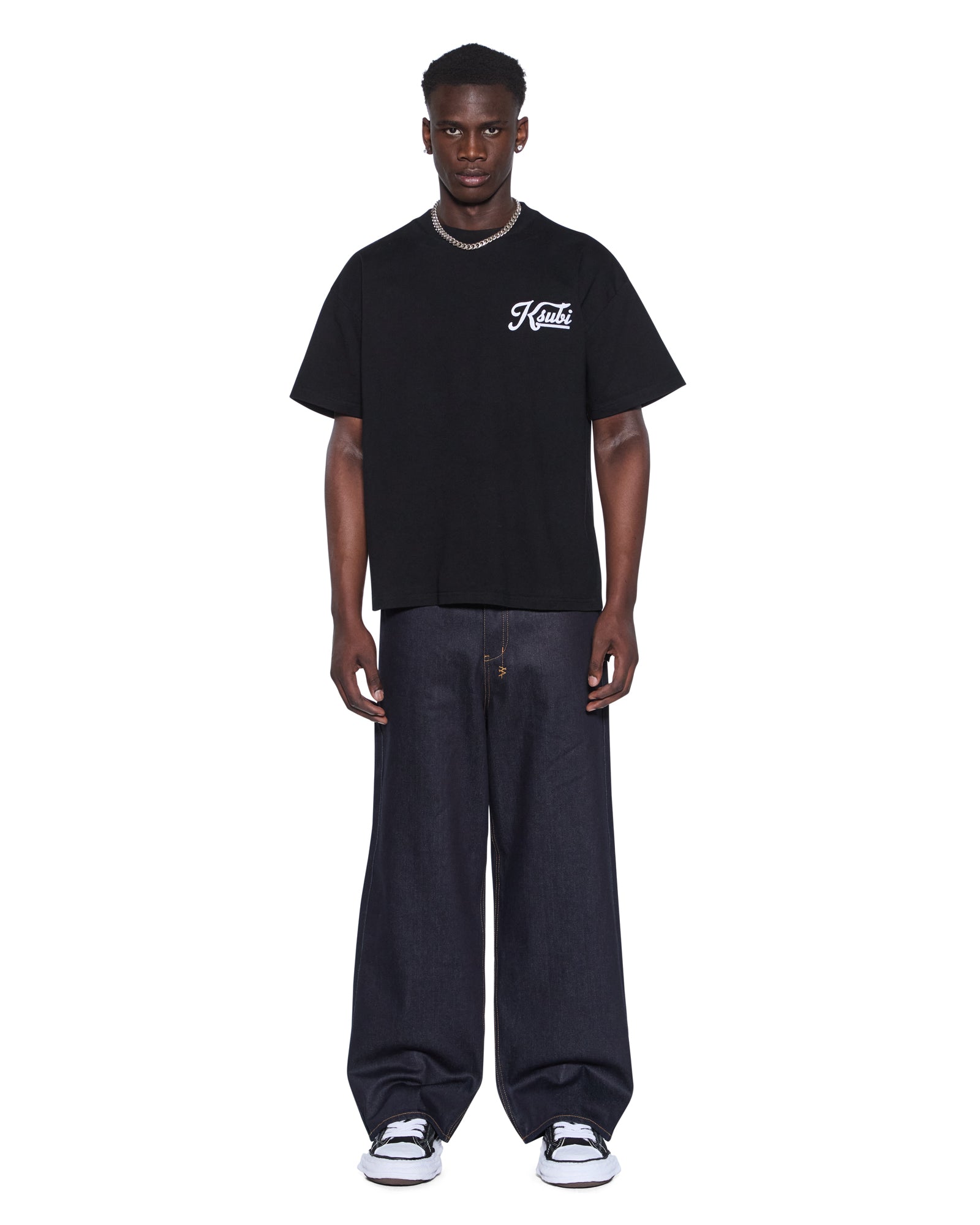 MENS  OUTFIELD EKCESS SS TEE BLACK OVERSIZED TEES