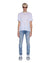 MENS  SID LINEN SS TEE WHITE SLIM TEES