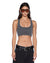 WOMENS  1999 ORIGIN CROPPED TANK CHARCOAL SLIM TEES