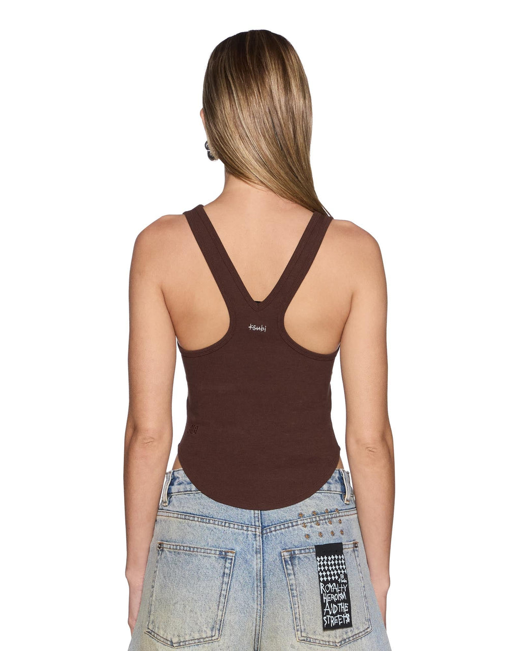 Womens Muse Tank Chocolate Regular Tees - Brown