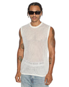 Mens Networth Tank White Relaxed Tees - White