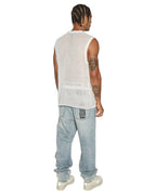 Mens Networth Tank White Relaxed Tees - White