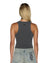 WOMENS  ORIGIN TANK GARTER CHARCOAL FITTED FASHION TOPS