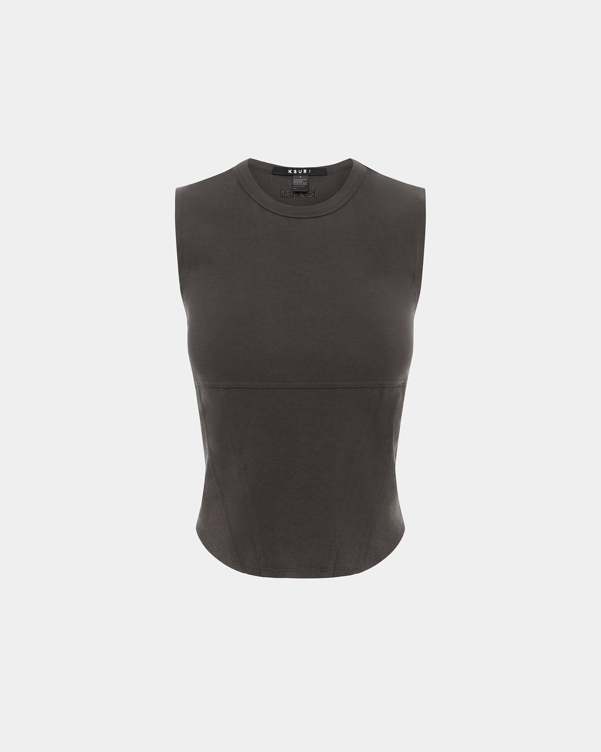 STAGED TANK WASHED BLACK