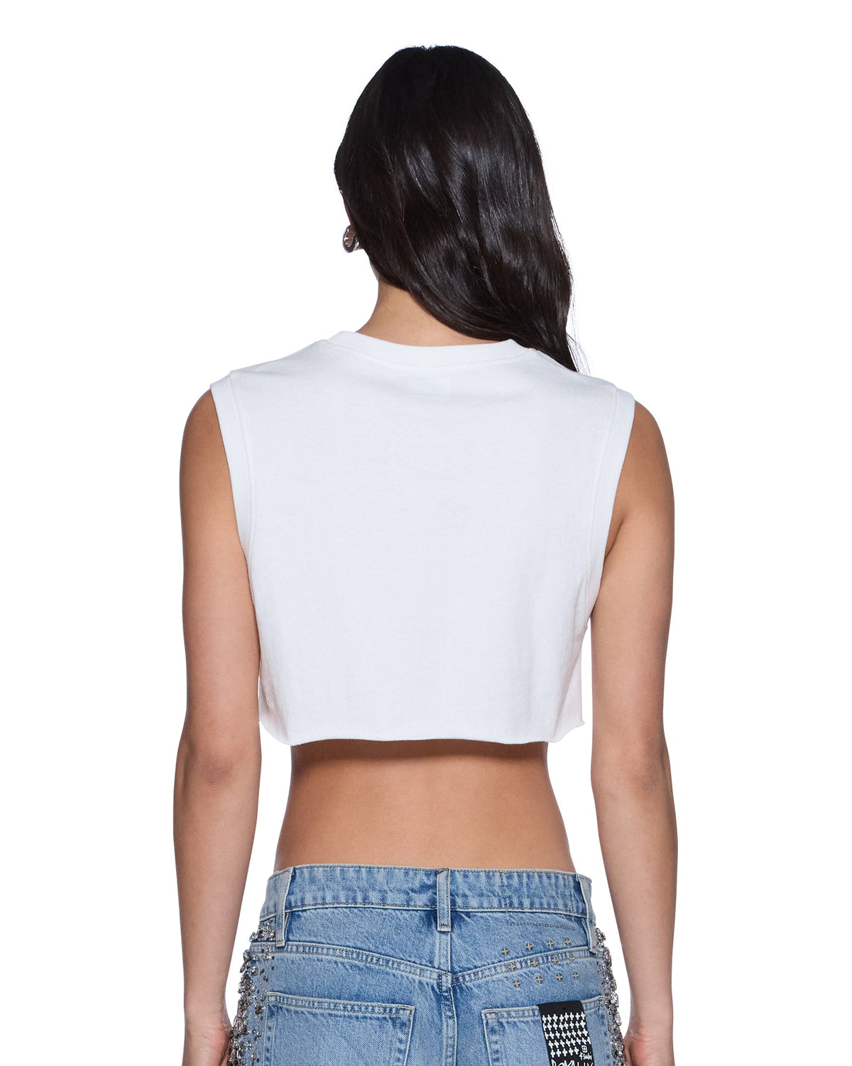 LABELS CROP TANK WHITE
