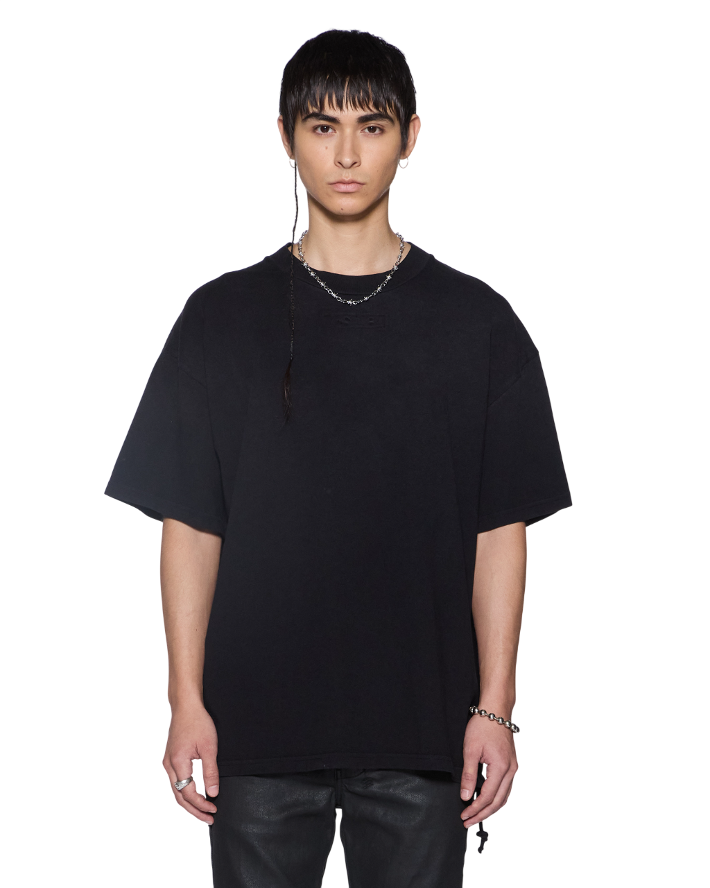 MENS INTRUDER EKCESS SS TEE JET BLACK TEES