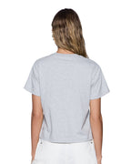 WOMENS KSUBI PLAID SHRUNKEN SS TEE GREY MARLE TEES