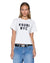 WOMENS  NYC SHRUNKEN SS TEE WHITE FITTED TEES