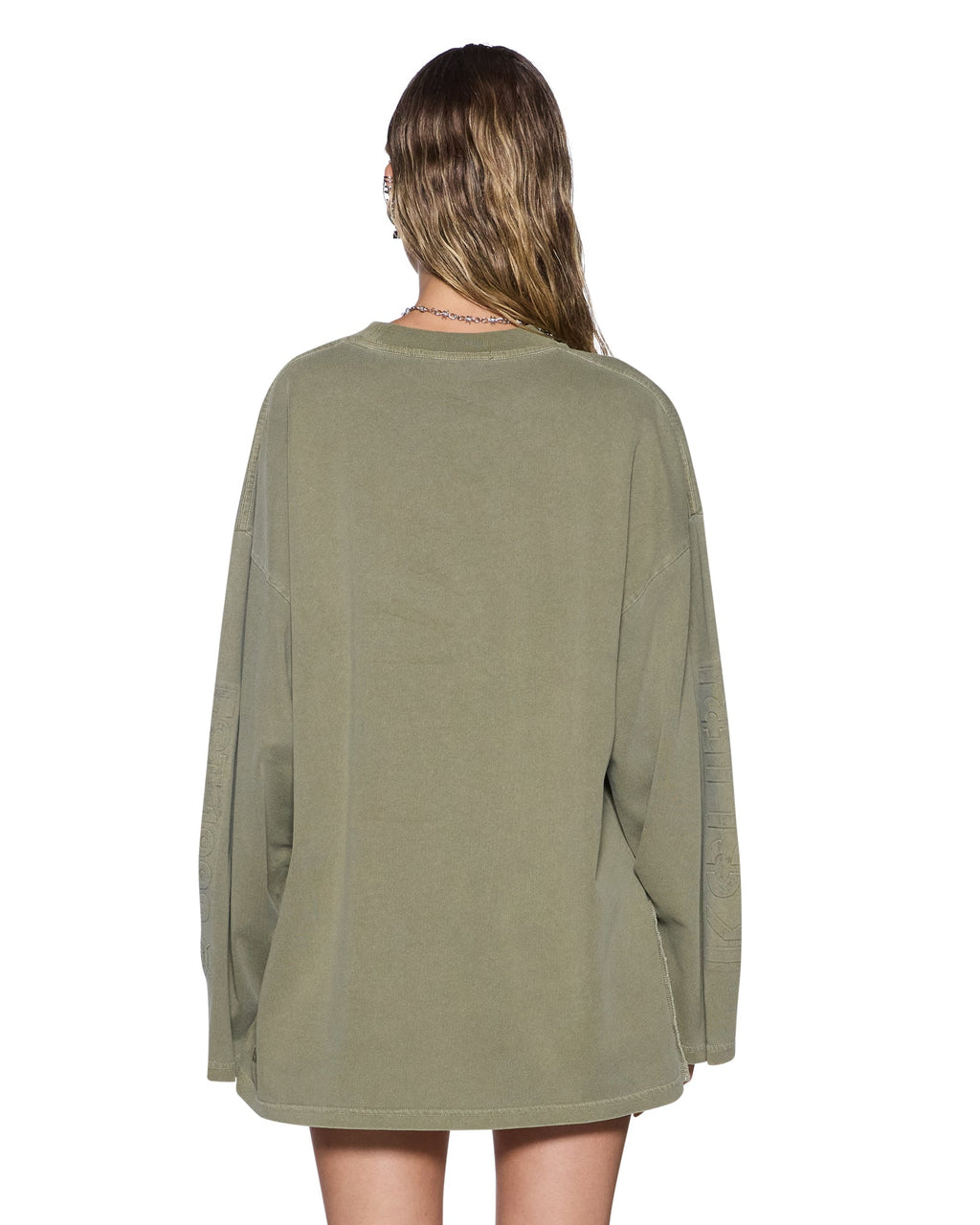 WOMENS STATE STENCIL BOYFRIEND LS TEE MILITANT FASHION TOPS