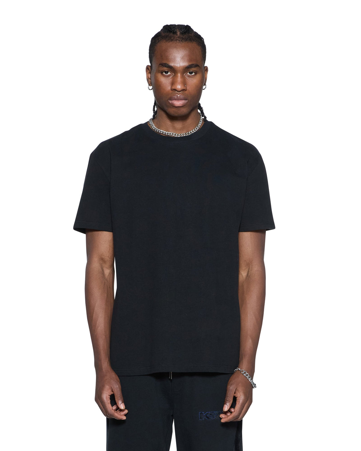 Mens 4x4 Luxe Biggie Ss Tee Cobalt Black Oversized Tees - Black