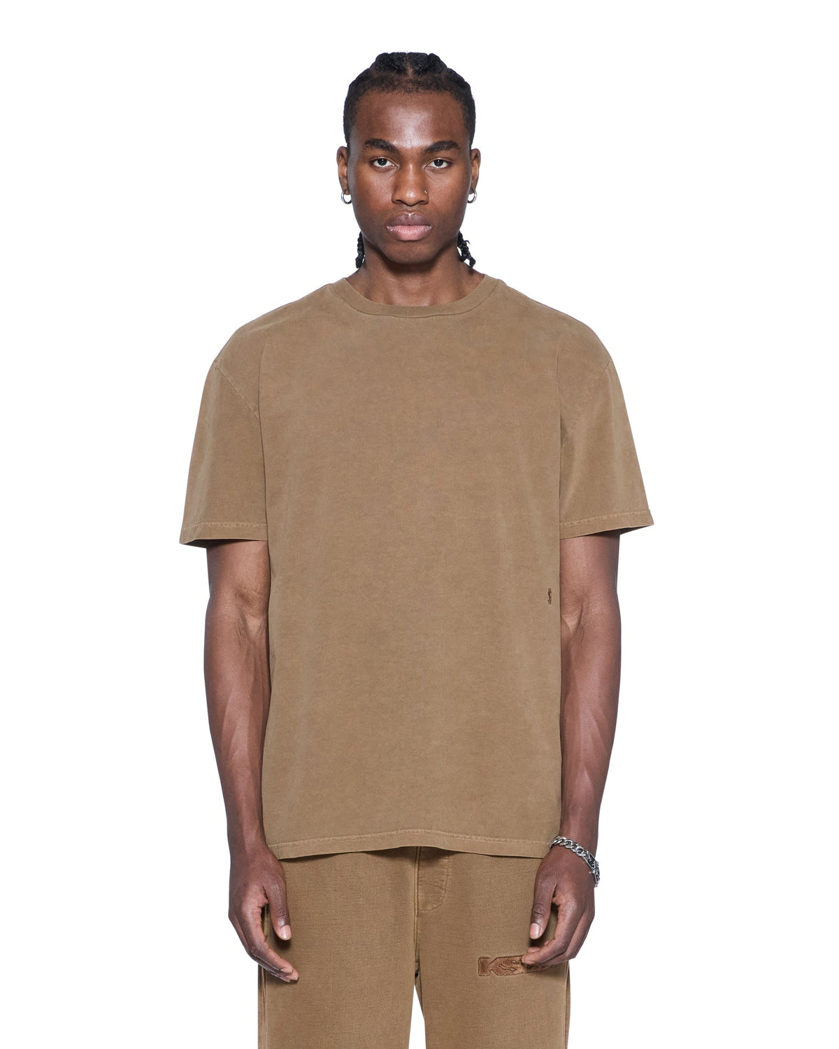 Mens 4x4 Luxe Biggie Ss Tee Espresso Oversized Tees - Brown