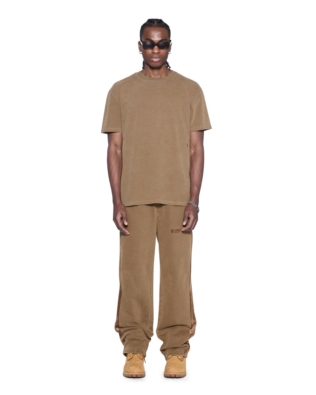 Mens 4x4 Luxe Biggie Ss Tee Espresso Oversized Tees - Brown