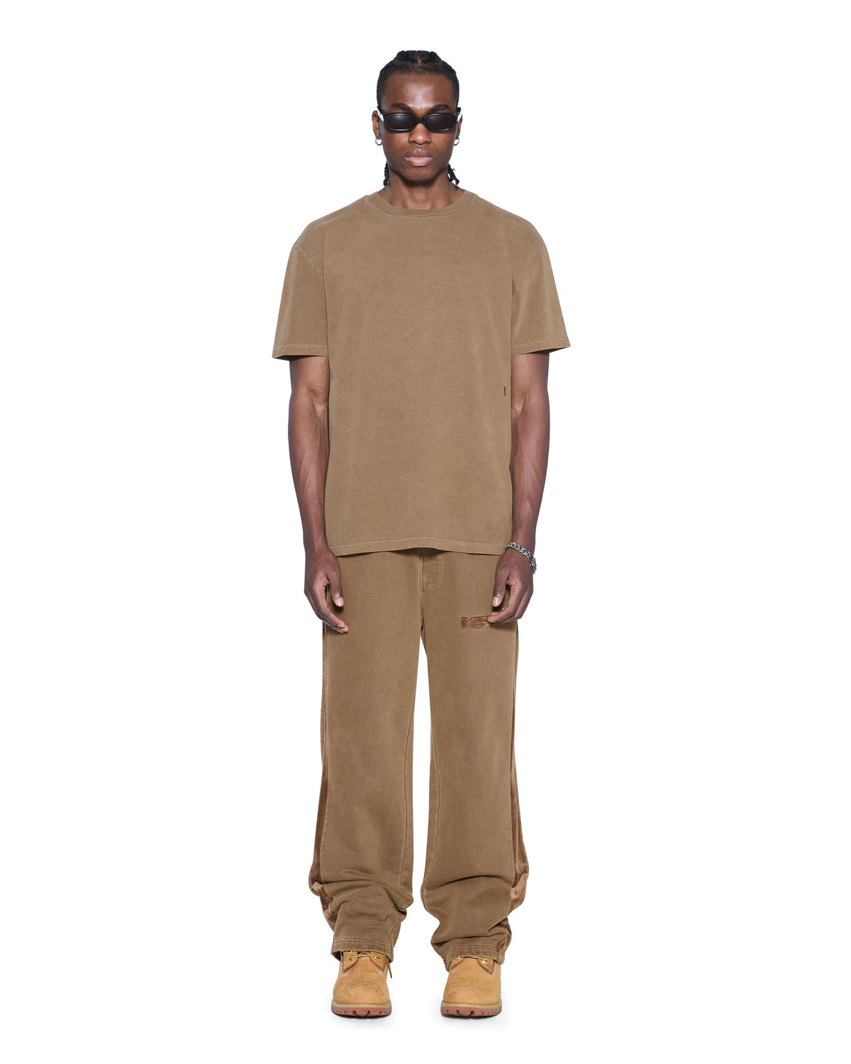 Mens 4x4 Luxe Biggie Ss Tee Espresso Oversized Tees - Brown