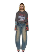 Womens Barrel Jean Dune Barrel Leg Denim Jeans - Denim