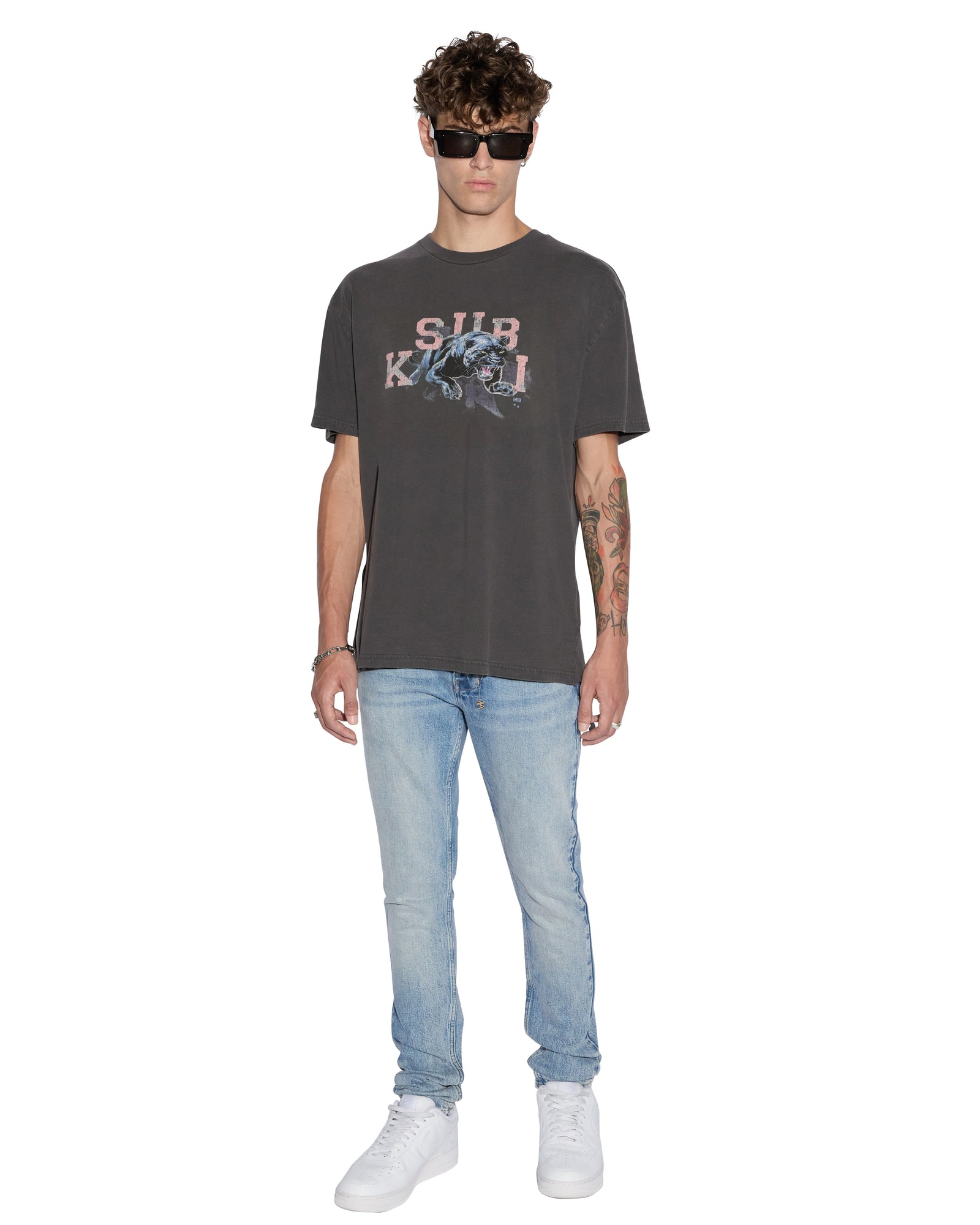 MENS APEX BIGGIE SS TEE FADED BLACK OVERSIZED TEES