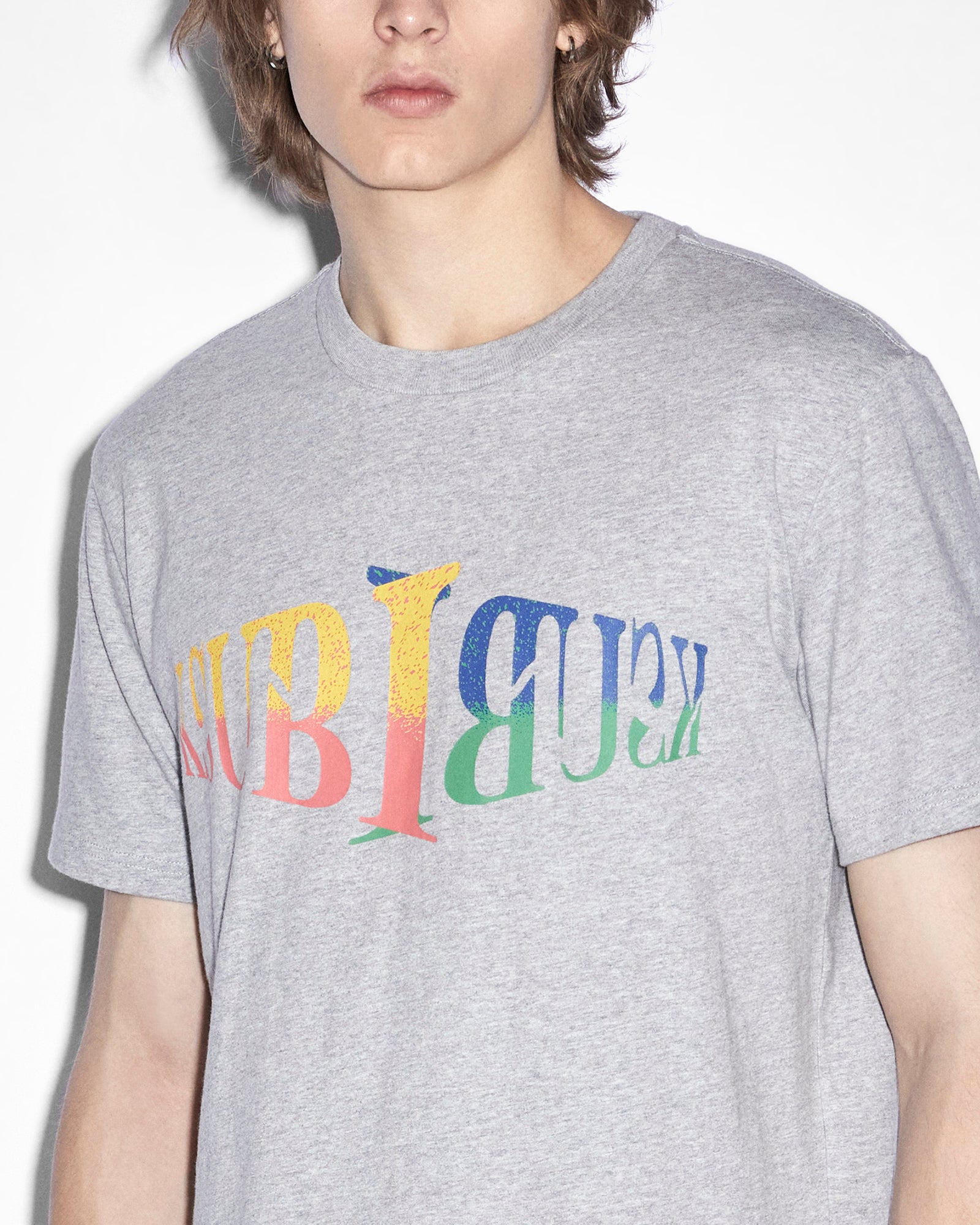 MENS  CROSSROADS KASH SS TEE GREY MARLE REGULAR TEES