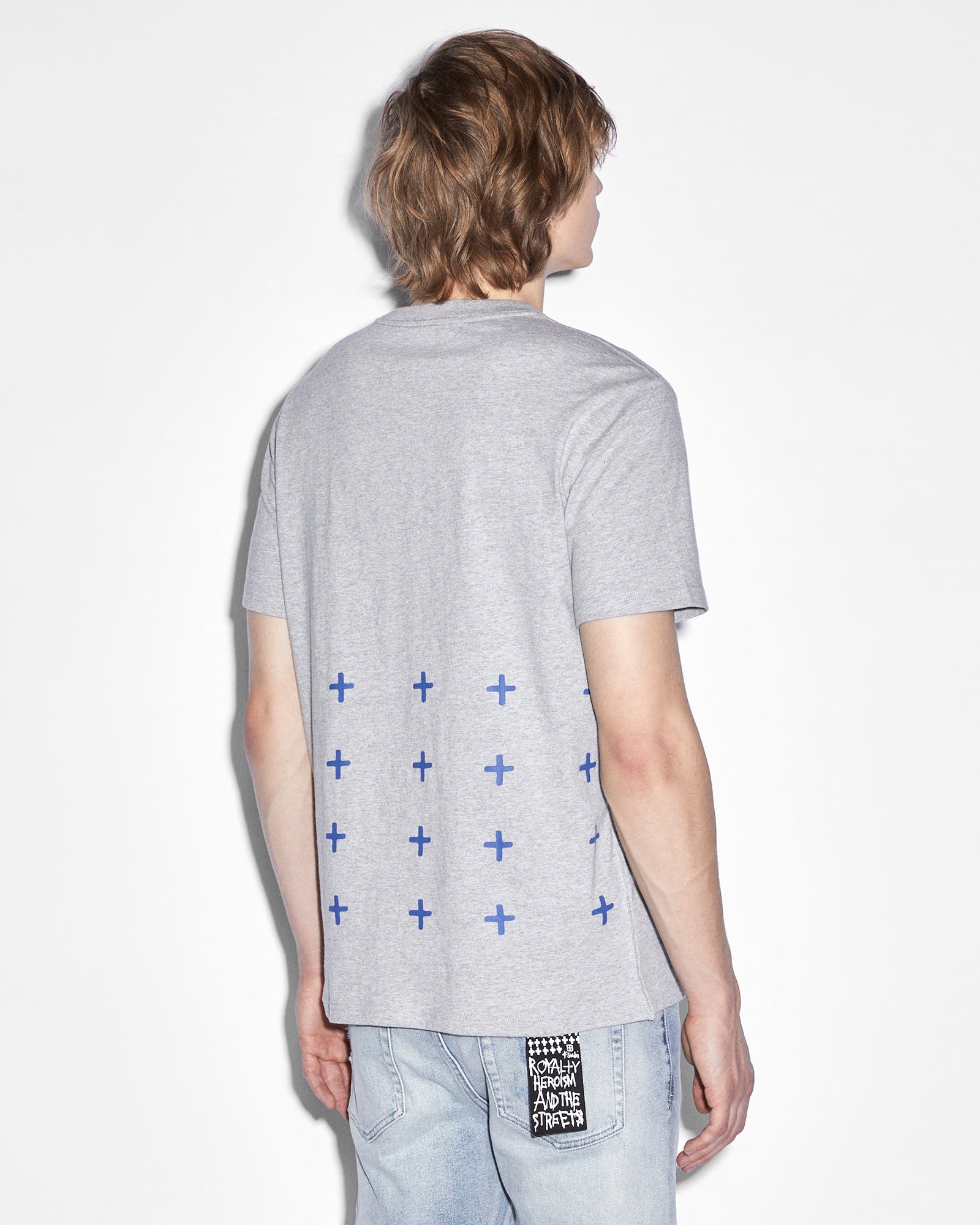 MENS  CROSSROADS KASH SS TEE GREY MARLE REGULAR TEES