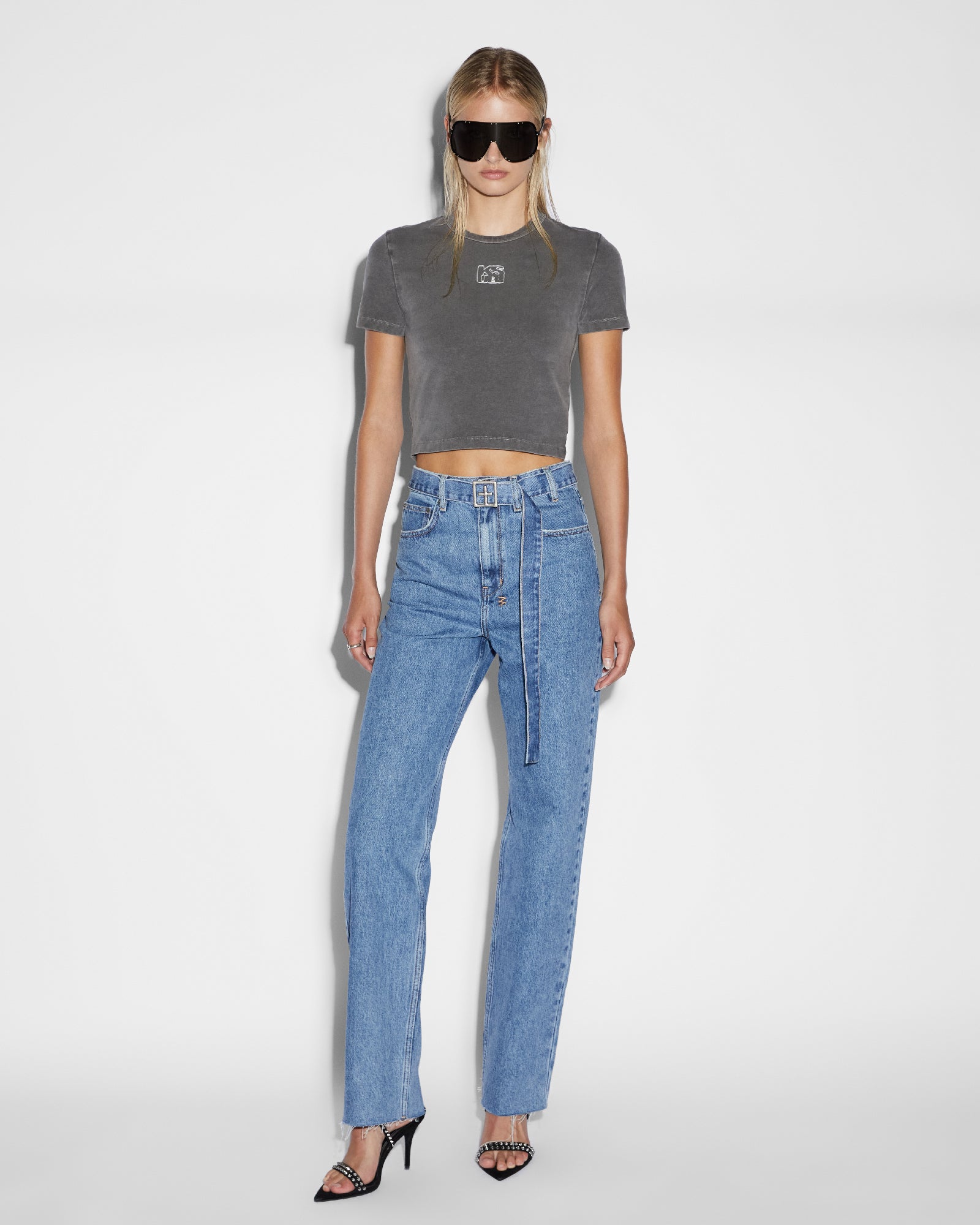 WOMENS PLAYBACK BELTED HERITAGE DENIM JEANS