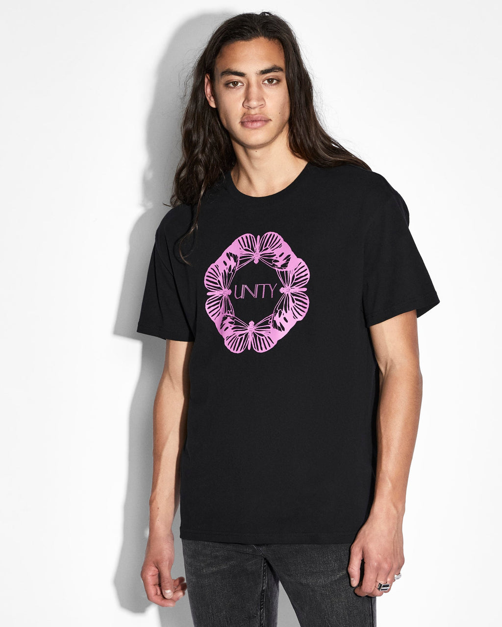 Mens Unityfly Biggie Ss Tee Black Oversized Tees - Black