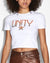 WOMENS  UNITY STAR BABY SS TEE WHITE FITTED TEES