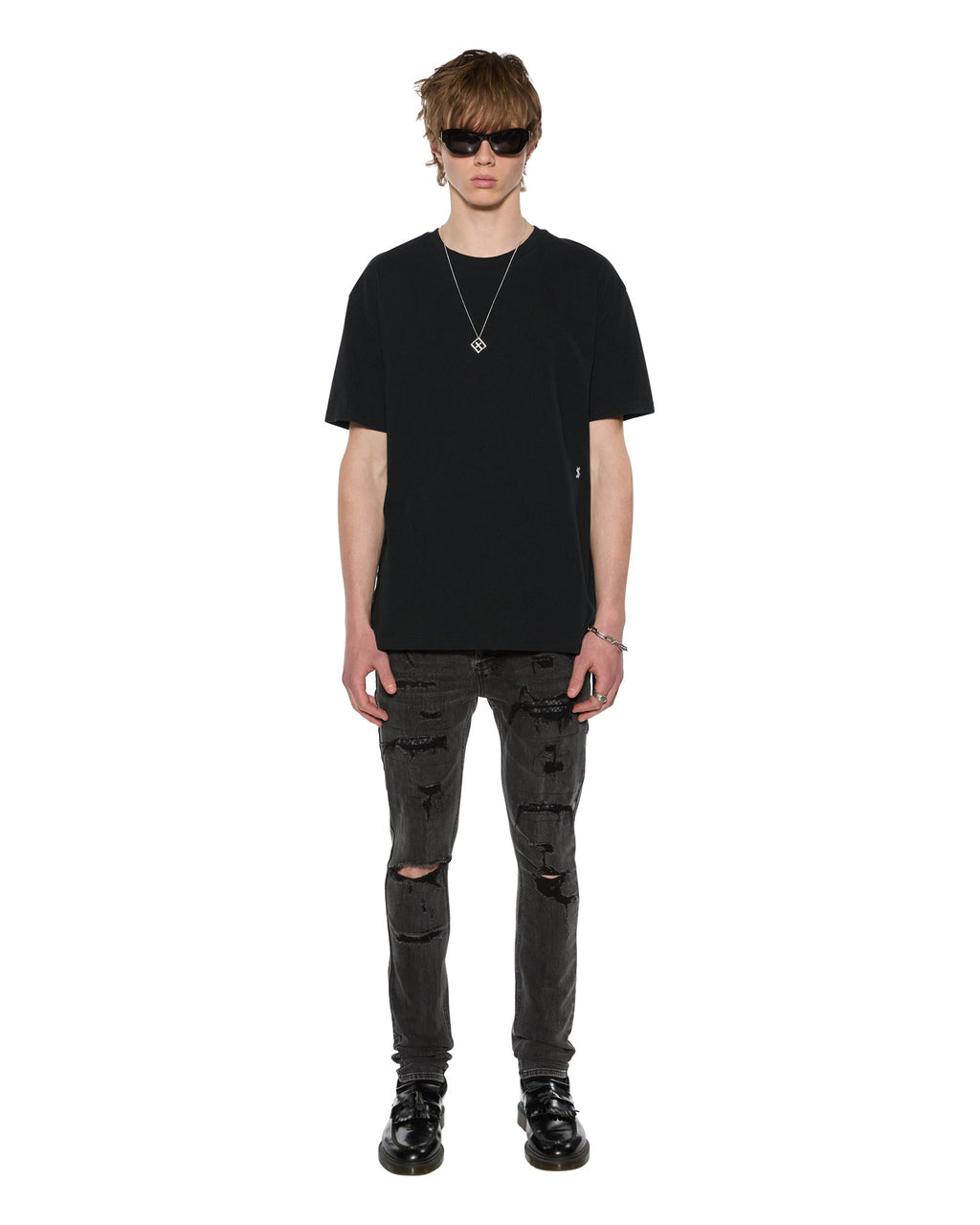 MENS 4 X 4 BIGGIE SS TEE JET BLACK TEES
