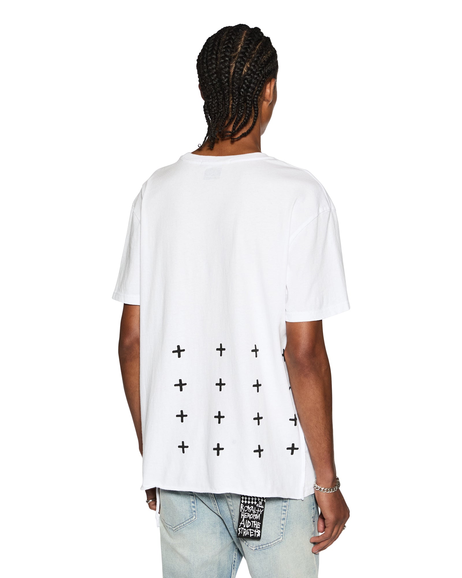MENS 4 X 4 BIGGIE SS TEE OPTIC WHITE OVERSIZED TEES