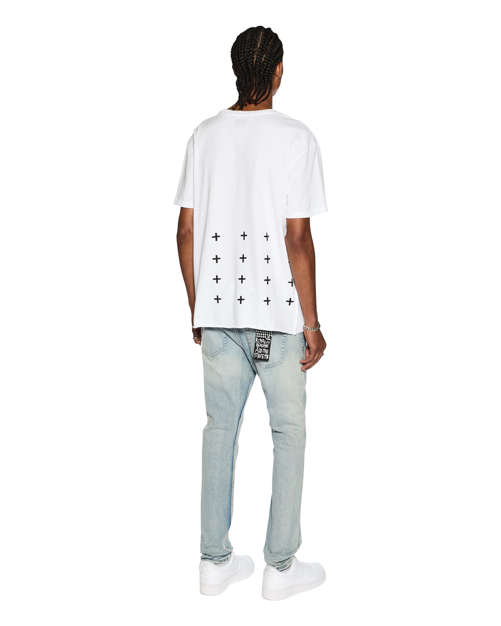 MENS  4 X 4 BIGGIE SS TEE OPTIC WHITE OVERSIZED TEES