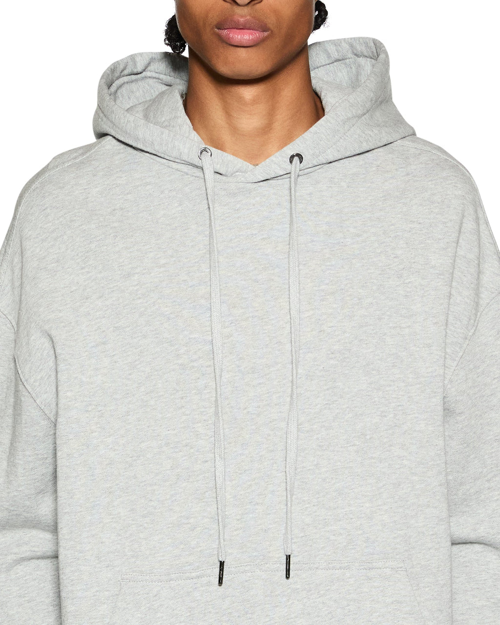 MENS 4 X 4 BIGGIE HOODIE GREY MARLE FLEECE