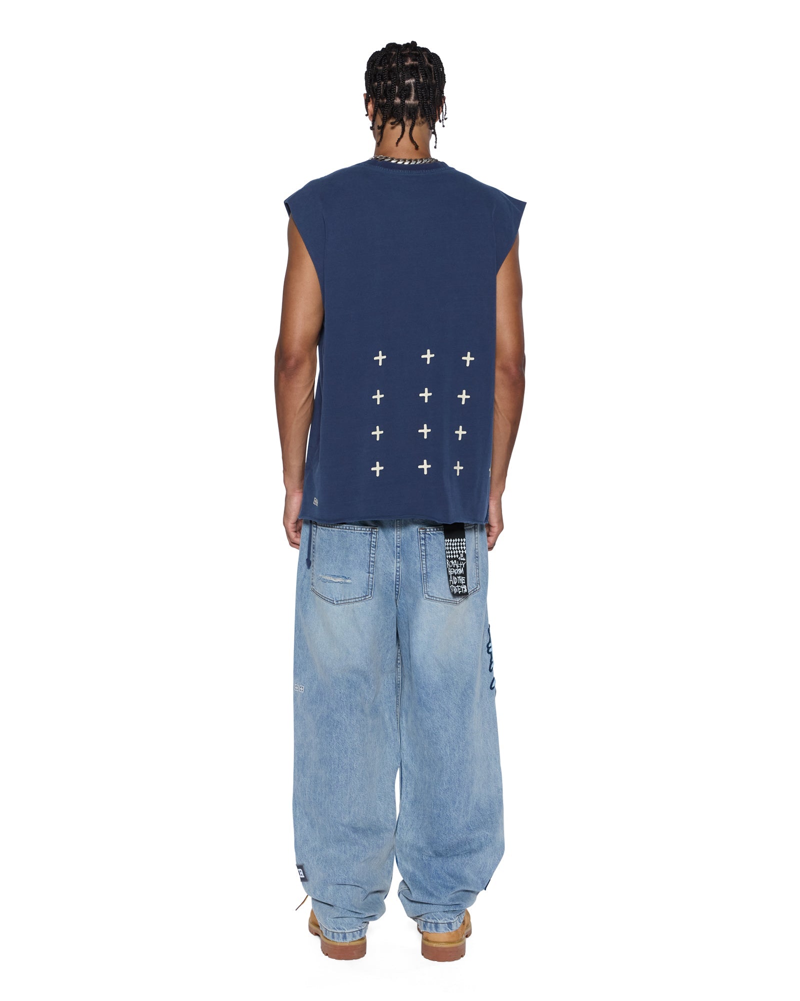 MENS  ALL DAY BIGGIE CUT OFF TEE DEEP OVERSIZED TEES