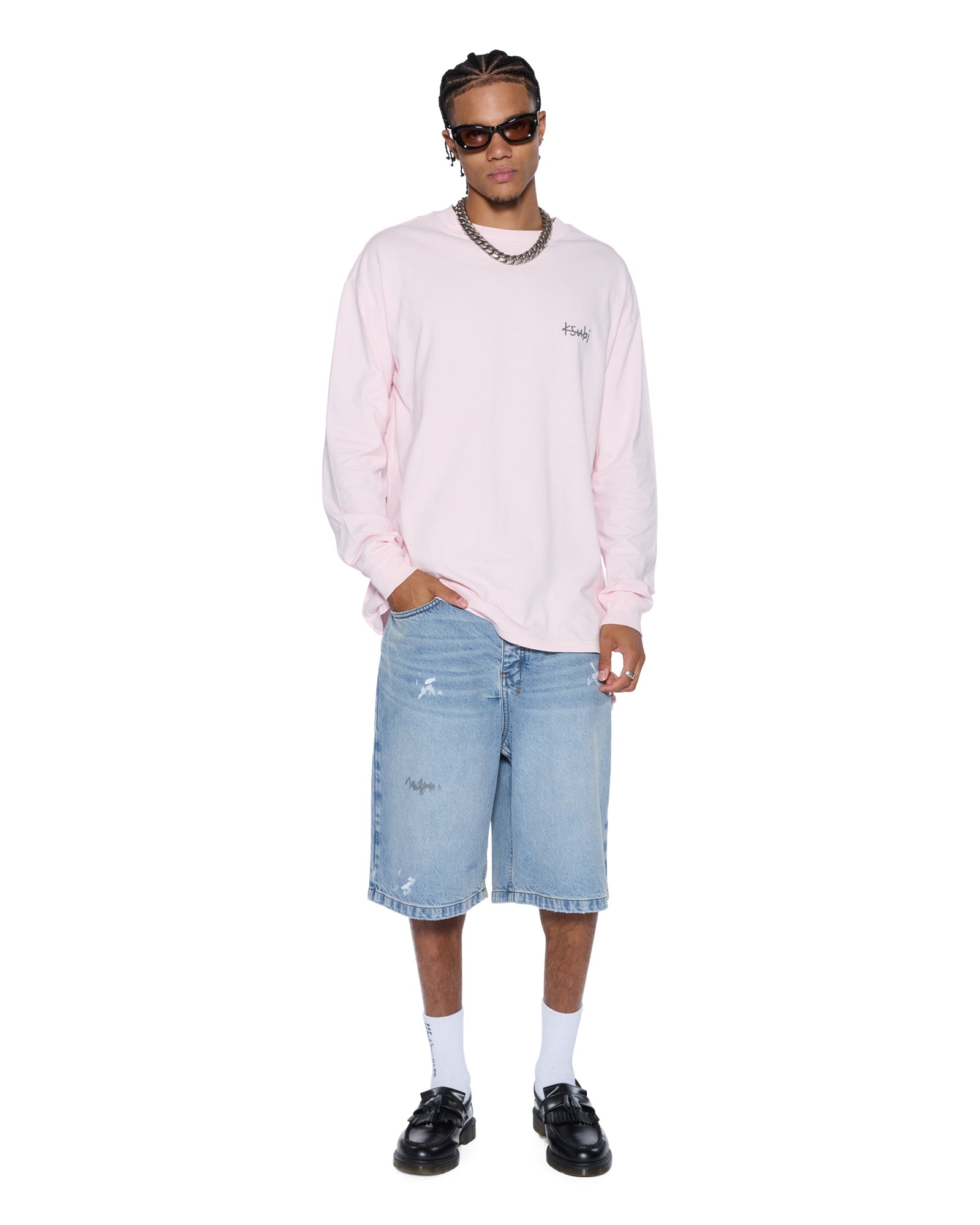 MENS ALLDAY BIGGIE LS TEE ICE QUARTZ OVERSIZED TEES