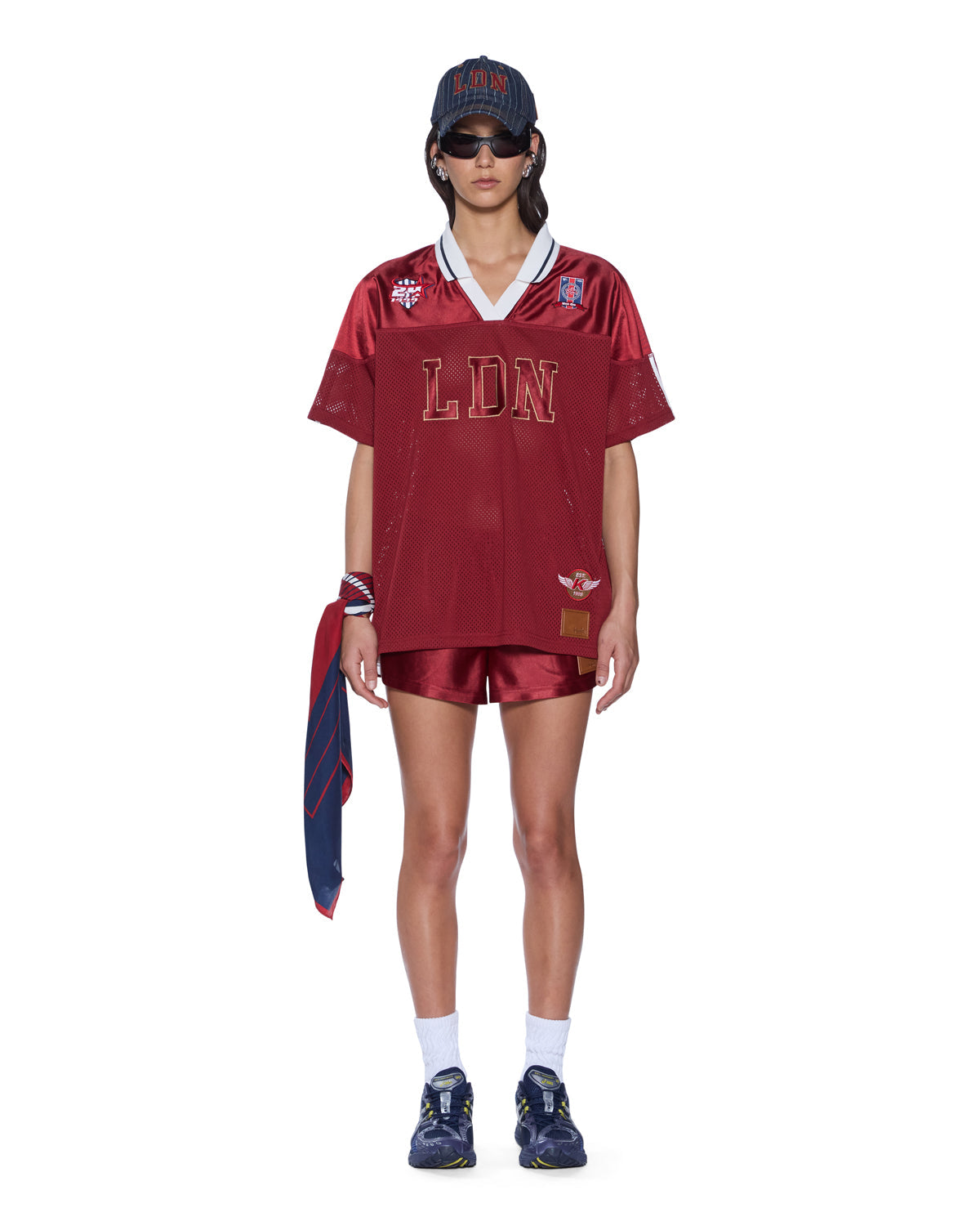 WOMENS  LDN BOYFRIEND SS JERSEY GARNET RELAXED FASHION TOPS