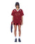 WOMENS  LDN BOYFRIEND SS JERSEY GARNET RELAXED FASHION TOPS