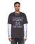 MENS  ENGINE LS LAYER TEE FADED BLACK REGULAR TEES