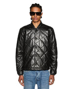Mens Eclipse Quilted Bomber Black Regular Jackets - Black