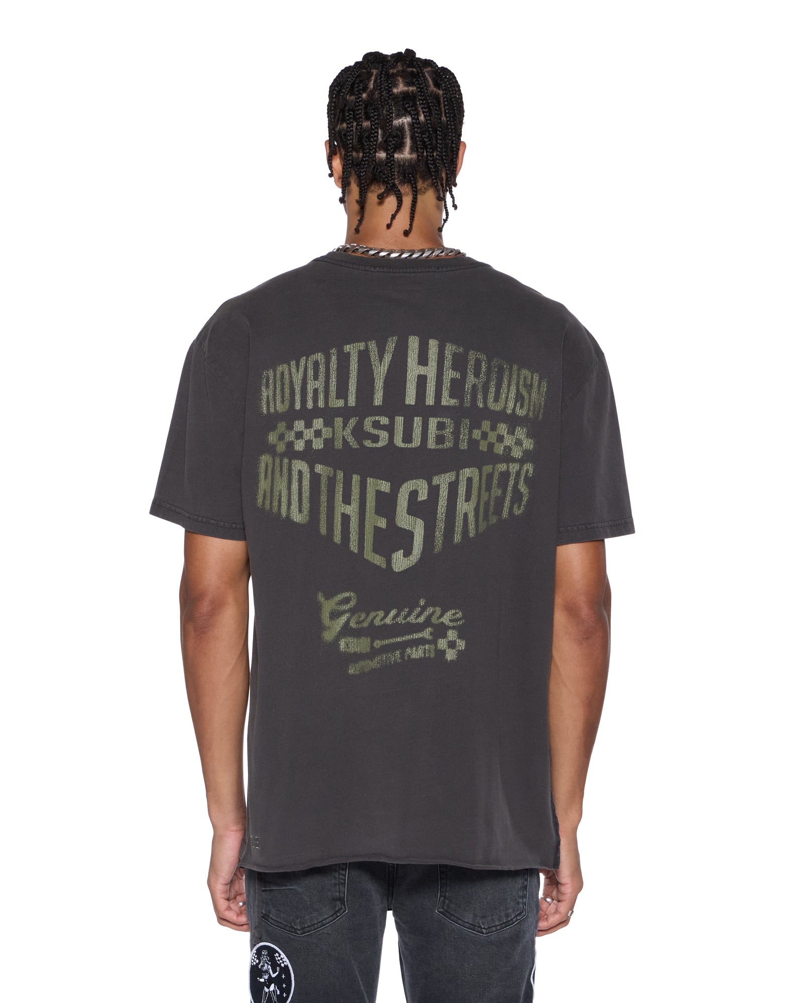 MENS GARAGE BIGGIE SS TEE FADED BLACK TEES